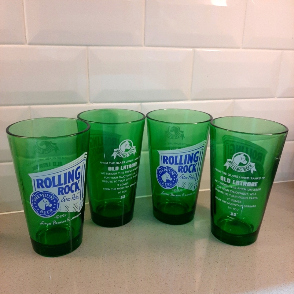 Rolling Rock beer glasses - Picture 10 of 10